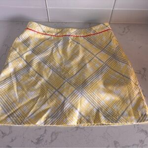 Greg Norman Collection Gold Mini A-Line Skirt Cocktail